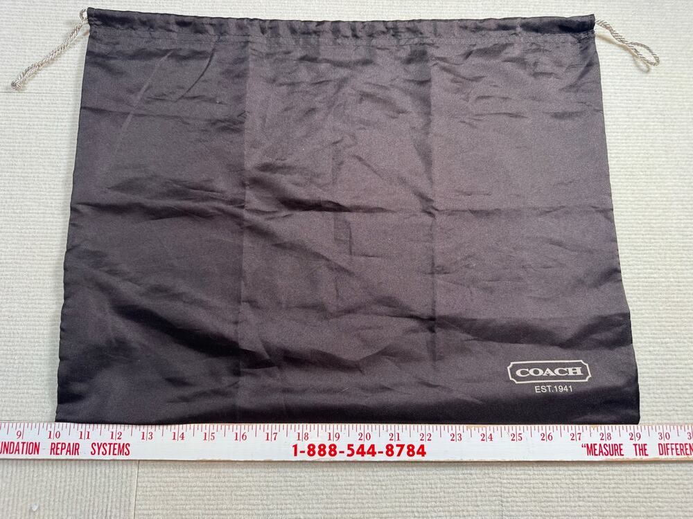 COACH Dust Cover Bag 15”x19” Brown Drawstring - Handbag Purse Shoes Accessories